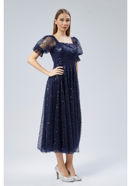 Kalp Yaka Inci Boncuklu Abiye Elbise fiyatları