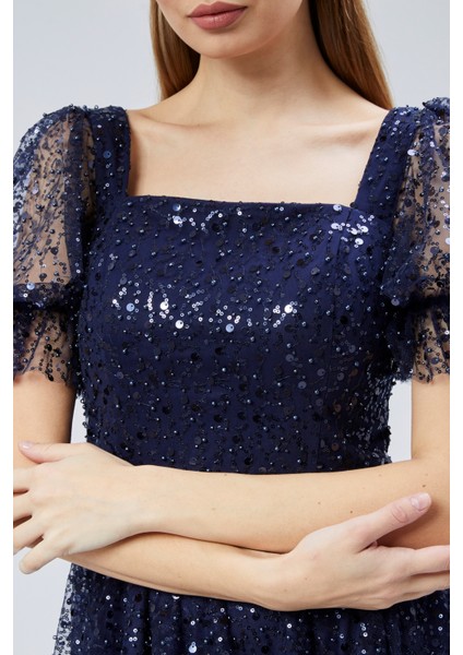 Kalp Yaka Inci Boncuklu Abiye Elbise indirimleri