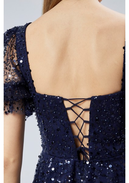 Kalp Yaka Inci Boncuklu Abiye Elbise modelleri