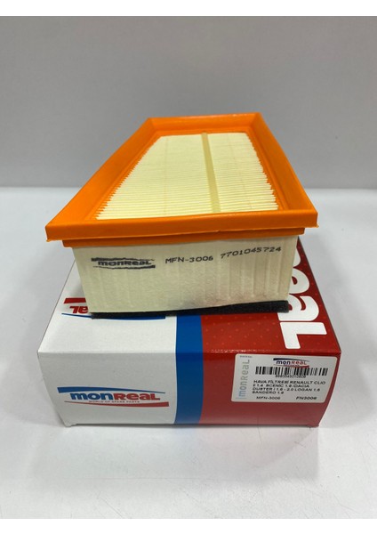 MFN-3006 Hava Filtresi Renault Clio Iı 1.4 - Scenic 1.6 / Dacia Duster I 1.6 2.0 - Logan 1.6 - Sandero 1.6 / Lada Largus 1.6 / Nissan Almera 1.6 - Primastar 2.0 / Opel Vivaro A 2.0