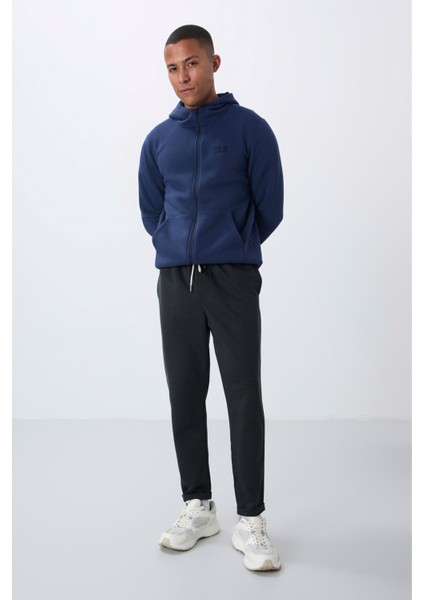 Lacivert Yüzeyi Dokulu Standart Fit Erkek Eşofman Takım - 82154 modelleri