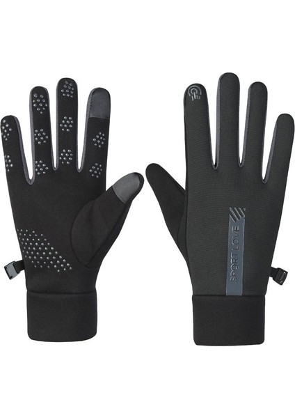 Erkek Sonbahar ve Kış Açık Dokunmatik Ekran Bisiklet Eldiveni (Yurt Dışından)