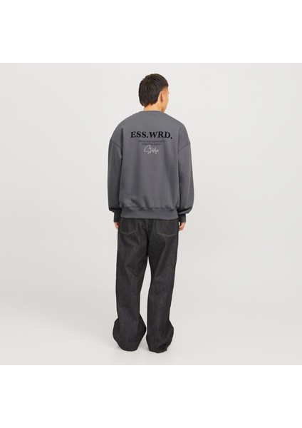 Erkek Sirt ve Gögüs Baskili Sweatshirt - Urban
