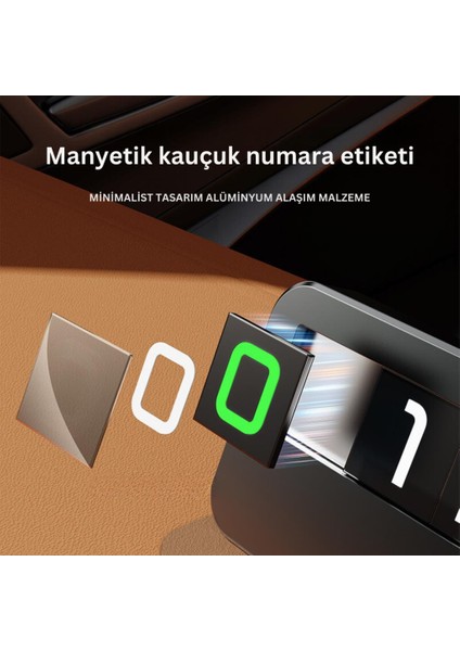 Araç Içi Geçici Park Için Telefon Numaratörü, Forforlu Açılıp Kapanabilen Premium Numaratör