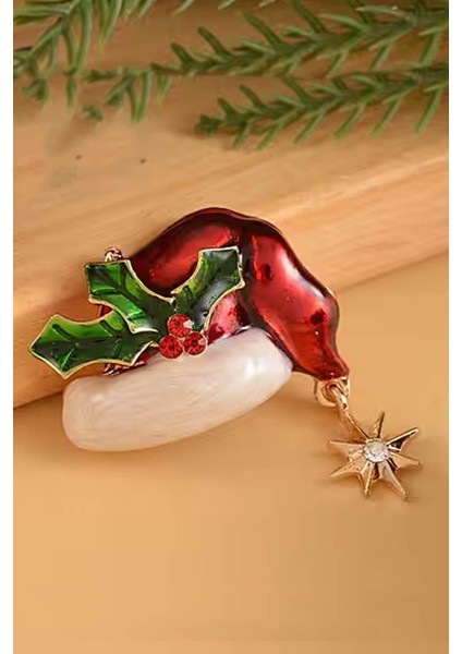 Yılbaşı Şapka Figürlü Broş modelleri