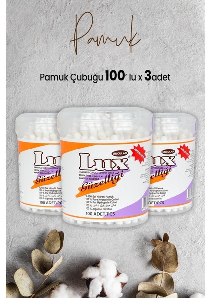 Pamuk Çubuğu 100' Lü x 3 Adet