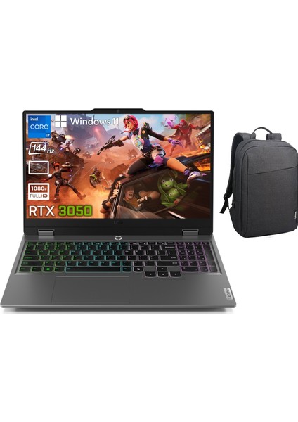 Loq 15IRX9 Intel Core I7 13650HX 32GB 512GB SSD Rtx 3050 6gb (95W) 15.6" 144Hz Fhd Windows 11 Pro Taşınabilir Bilgisayar 83DV00G5TR G54 + Lenovo B210 15.6" Siyah Çanta Hediyeli