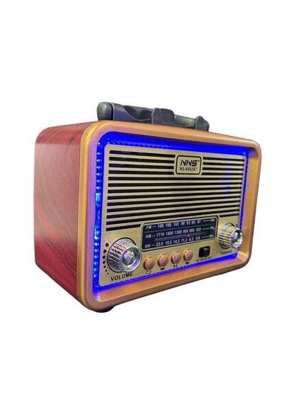Nns NS-6682BT LED Çerçeveli Müzik Seti Fm Radyo USB Mp3 Player Bluetooth Hoparlör Telefon Tutucu 18 cm Boyunda (Beyaz) fırsatları