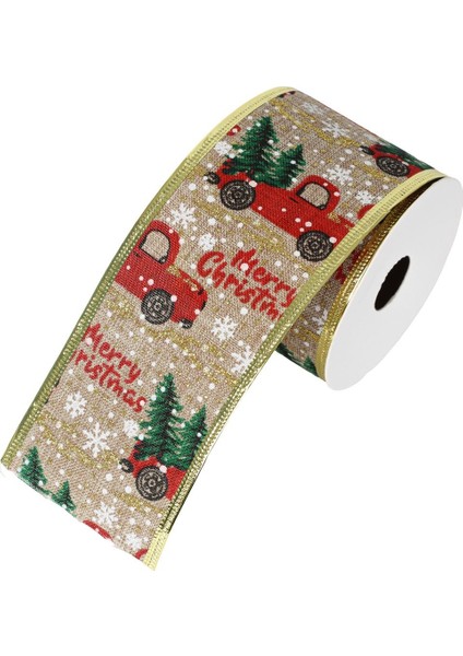Yılbaşı Temalı Kırmızı Kamyon Kurdela 6,3 cm x 2,7m