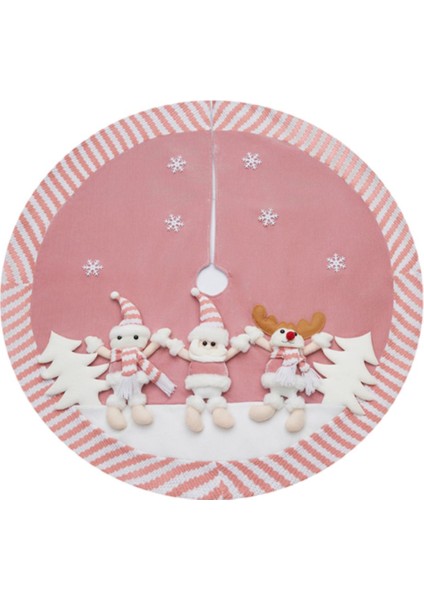 Happy Sugar Pembe Kadifeli Ağaç Altı Örtüsü 120 cm