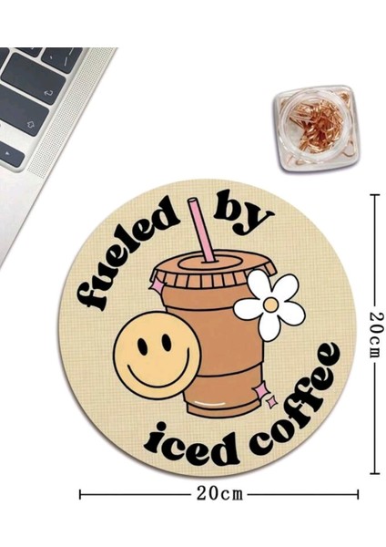 Fueled By Iced Coffee Yazılı Mouse Pad modelleri