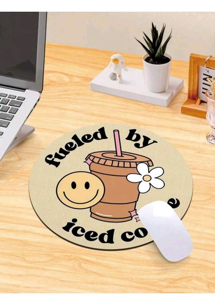 Fueled By Iced Coffee Yazılı Mouse Pad fırsatları