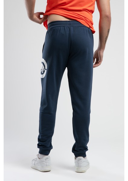 Chelsea Lacivert Rahat Kesim Baskılı Loose Fit Erkek Eşofman Alt fırsatları