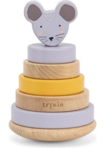 Mrs. Mouse - Wooden Stackıng Toy - Ahşap Dizme Oyuncağı