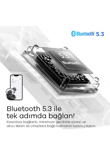 Clear TWS (ENC) Bluetooth Kablosuz Kulaklık Siyah - IOS ve Android Uyumlu - (Soundpeats Türkiye Garantili)