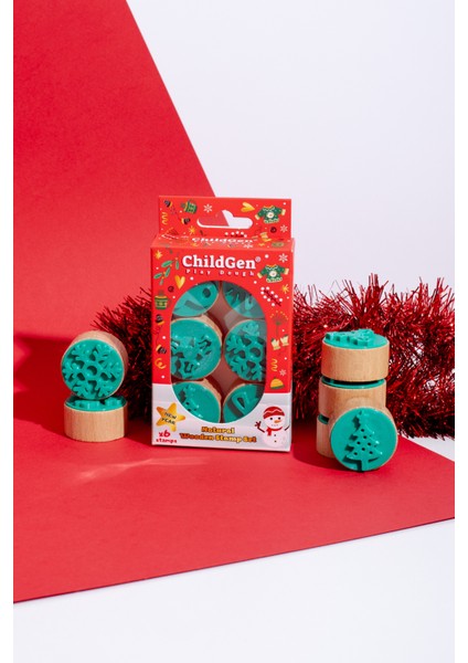 Ahşap Damga Yeni Yıl Set (6 Adet Damga) fırsatları