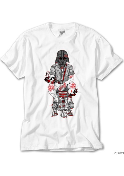 Dart Vader On The Toilet Beyaz Tişört
