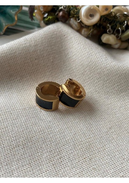 Çelik Black Halka Küpe