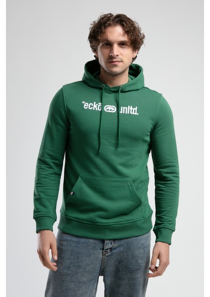 Yorker Yeşil Sweatshirt Nakışlı Loose Fit Erkek Sweatshirt