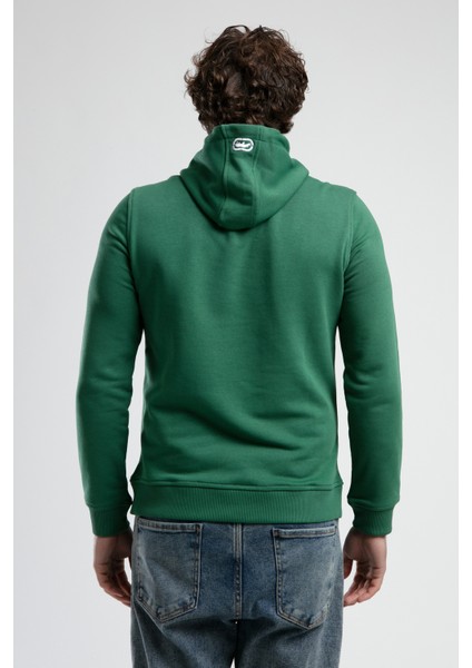 Yorker Yeşil Sweatshirt Nakışlı Loose Fit Erkek Sweatshirt modelleri
