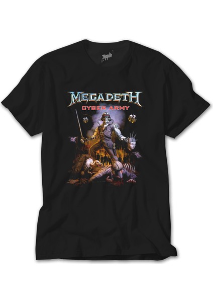 Megadeth Cyber Army Siyah Tişört