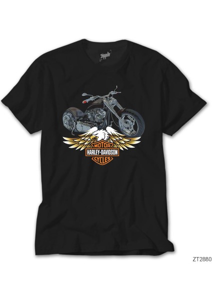 Harley Chopper Vintage Siyah Tişört