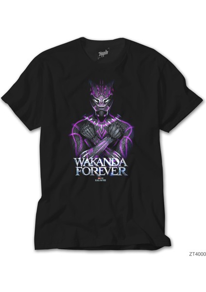 Black Panther Wakanda Forever Power Siyah Tişört