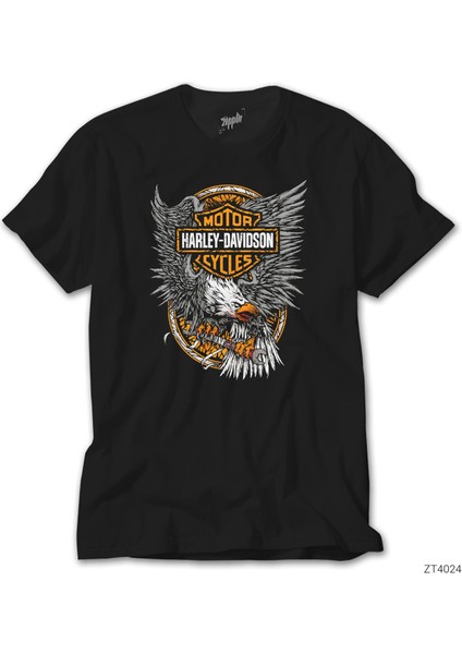 Harley Davidson Engineer Eagle Siyah Tişört