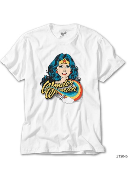 Wonder Woman Cartoon Beyaz Tişört