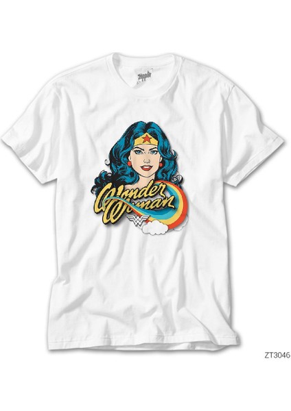 Wonder Woman Cartoon Beyaz Tişört