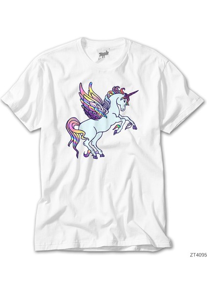Holo Unicorn Beyaz Tişört