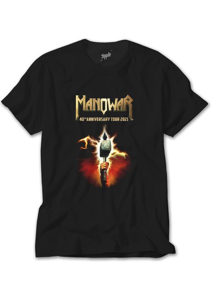 Manowar 40TH Anniversary Tour 2021 Siyah Tişört
