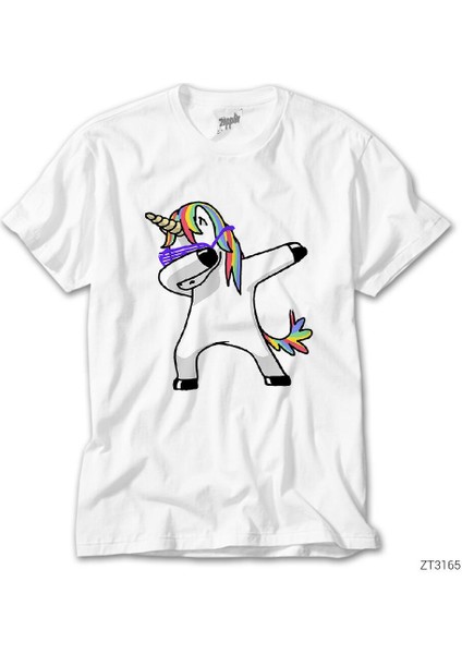 Unicorn Dabbing Beyaz Tişört