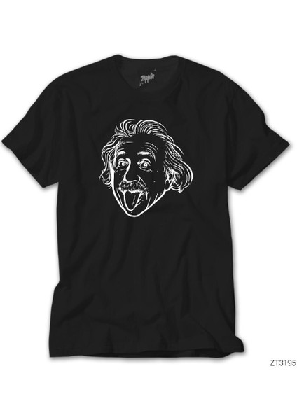 Einstein Lined Siyah Tişört