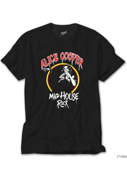 Alice Cooper Mad House Siyah Tişört
