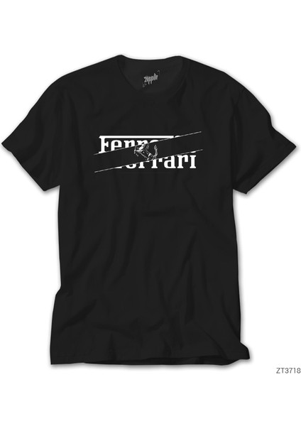 Ferrari Incision Siyah Tişört