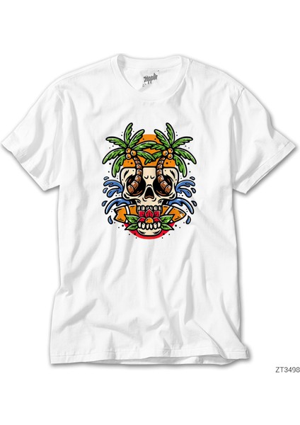 Kuru Kafa Plajı Beyaz Tişört