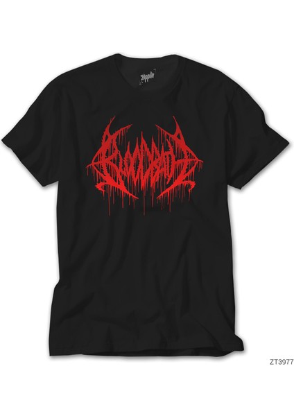 Bloodbath Logo Red Siyah Tişört