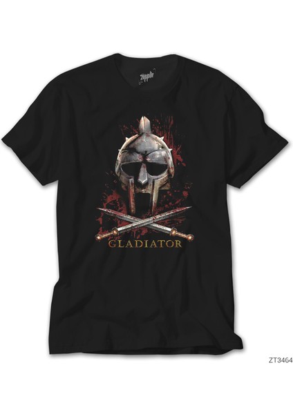 Gladiator Fight Siyah Tişört