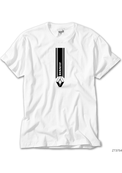 Renault Vertical Beyaz Tişört