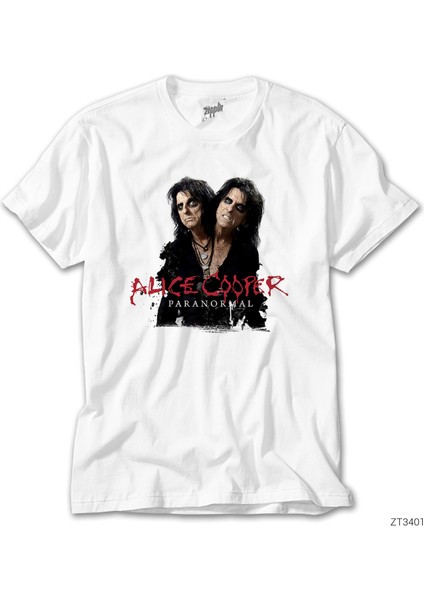 Alice Cooper Paranormal Beyaz Tişört