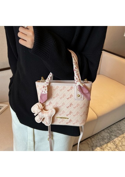 Yeni Moda Baskılı Omuz El Çantası Yüksek Duygu Pu Crossbody Küçük Kare Çanta (Yurt Dışından) modelleri