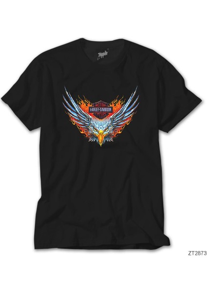 Harley Chopper Eagle Siyah Tişört