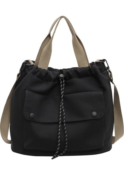 Büyük Kapasiteli Ipli Kova Çanta Tek Omuz Crossbody El Çantası (Yurt Dışından)