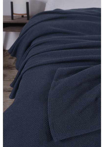 Pamuklu Petek Indigo Çok Amaçlı Örtü Tek Kişilik - 160 x 230 cm modelleri