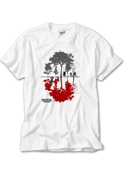 Stranger Things Tree Beyaz Tişört