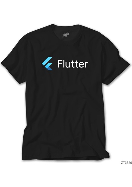 Flutter Siyah Tişört