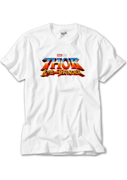 Thor Love And Thunder Logo Beyaz Tişört
