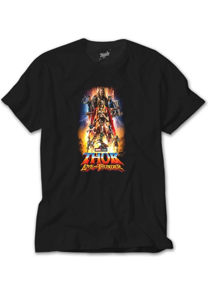 Thor Love And Thunder Team Siyah Tişört