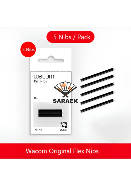 Wacom Flex Pen Nibs Kauçuk Uç 5 Adet